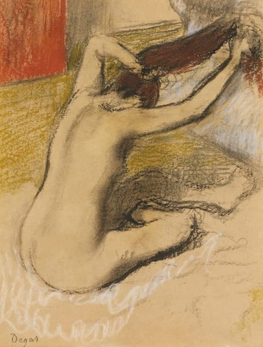 Edgar Degas - Femme Se Peignant