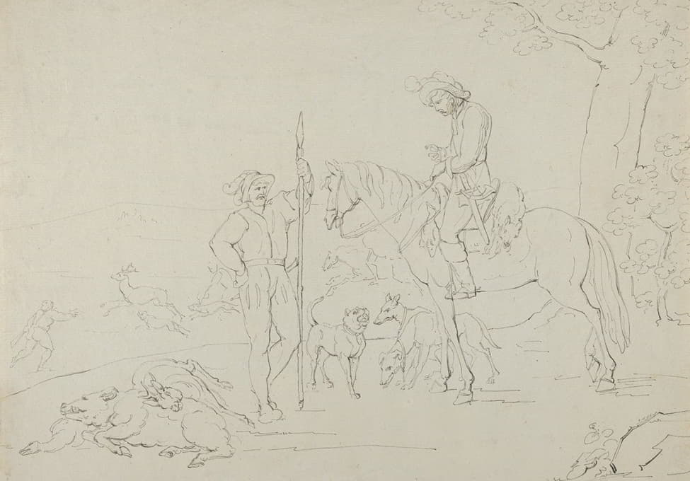 Franz Pforr - Medieval Hunting Scene
