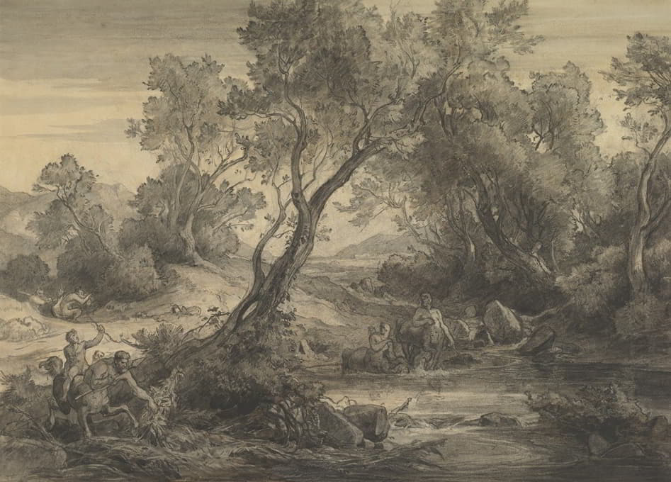 Friedrich Preller the Elder - Centaurs at a Pond
