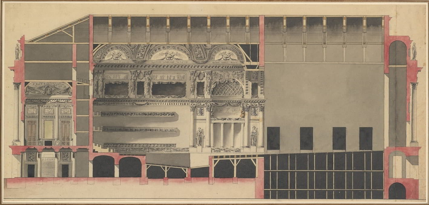 Nicolas Marie Potain - Longitudinal Section of a Theatre