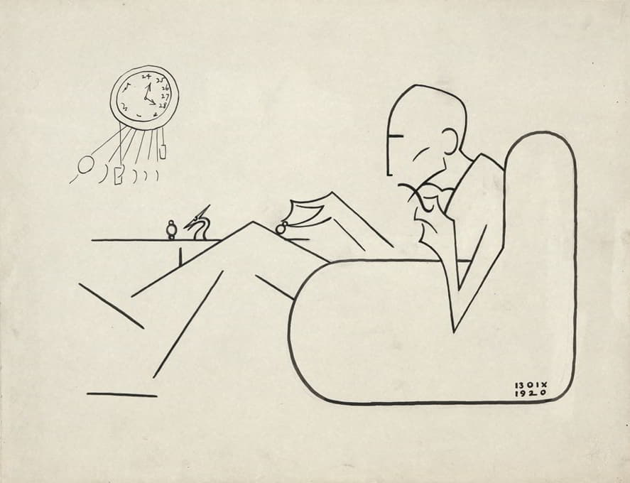 Richard Boix - Caricature of Marcel Duchamp
