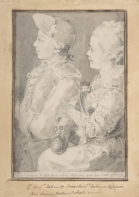 Germain Augustin和Rose de Saint Aubin，由他们的叔叔绘制