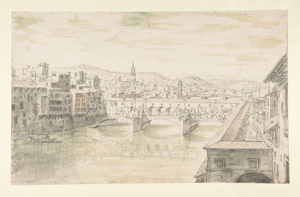 Israel Silvestre - View of the Ponte Vecchio, Florence