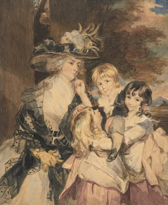 Simon Jacques Rochard - Lady Smith and Her Children