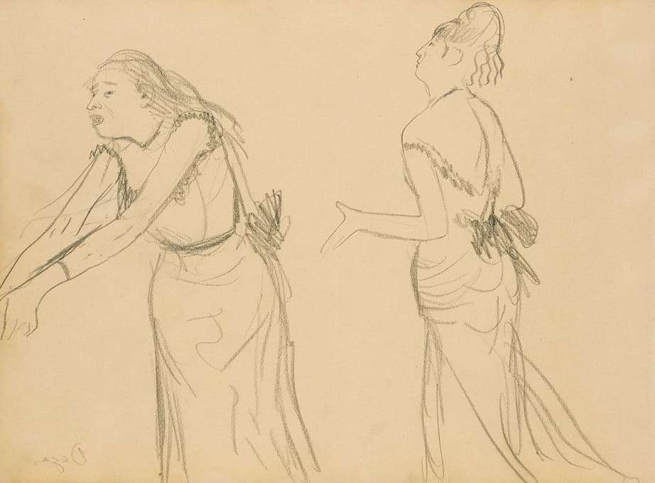 Edgar Degas - Sketches of a Café Singer