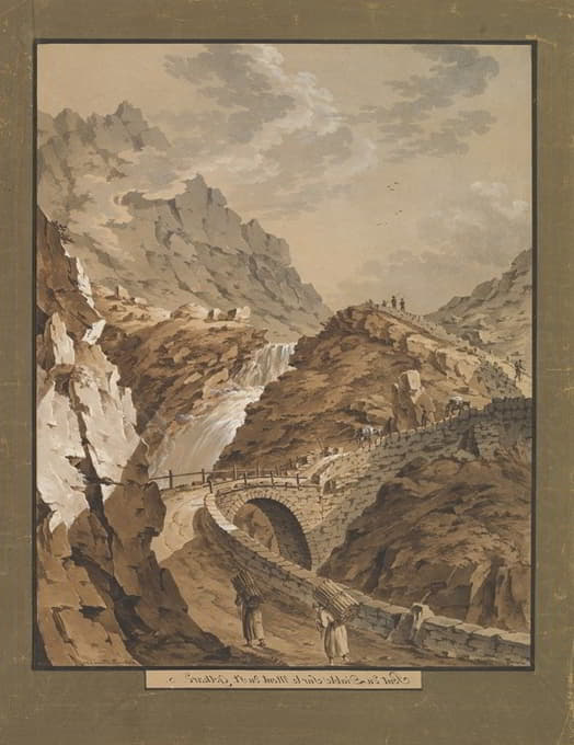 Franz Xaver Triner - Devil’s Bridge toward the Gothard Mountain in Switzerland