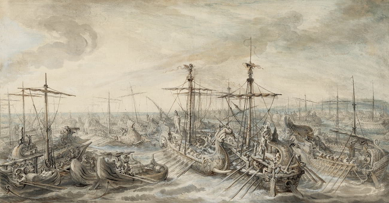 罗马舰队在埃克诺莫斯角战役中战胜了迦太基人