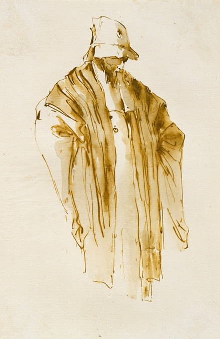 Giovanni Battista Tiepolo - Bearded Man Looking Down to the Left