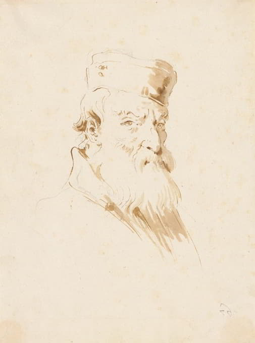 Giovanni Battista Tiepolo - Bearded Man Wearing a Cap