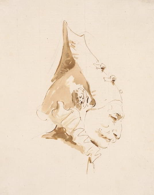 Giovanni Battista Tiepolo - Head of a Man in Profile to the Left
