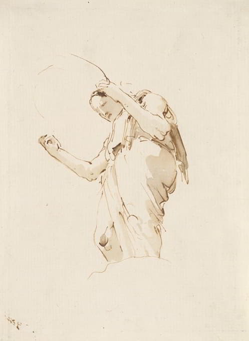 Giovanni Battista Tiepolo - Standing Woman Holding a Hoop