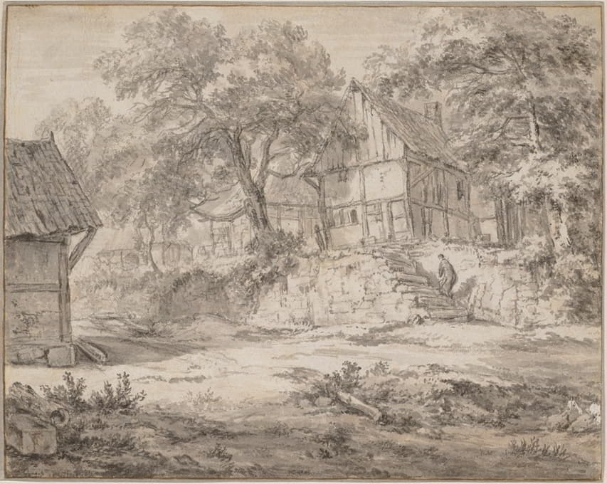Jacob van Ruisdael - Cottages among Trees
