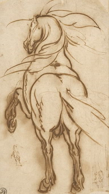 Jacques Callot - Study of a Rearing Horse