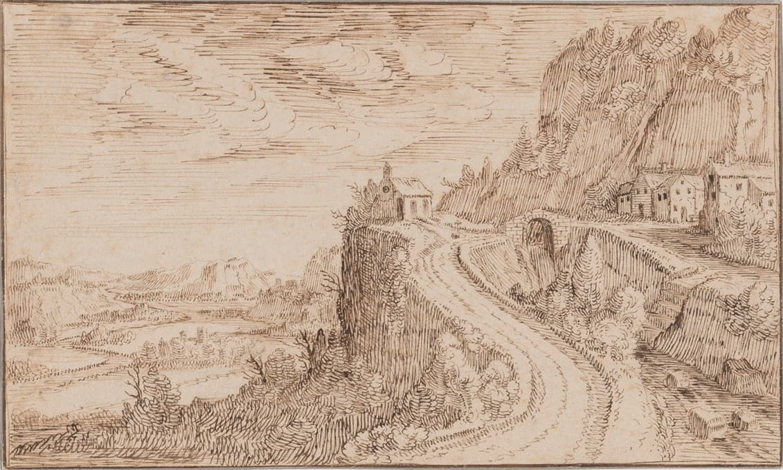 Jacob de Gheyn II - Mountainous Landscape with a Chapel