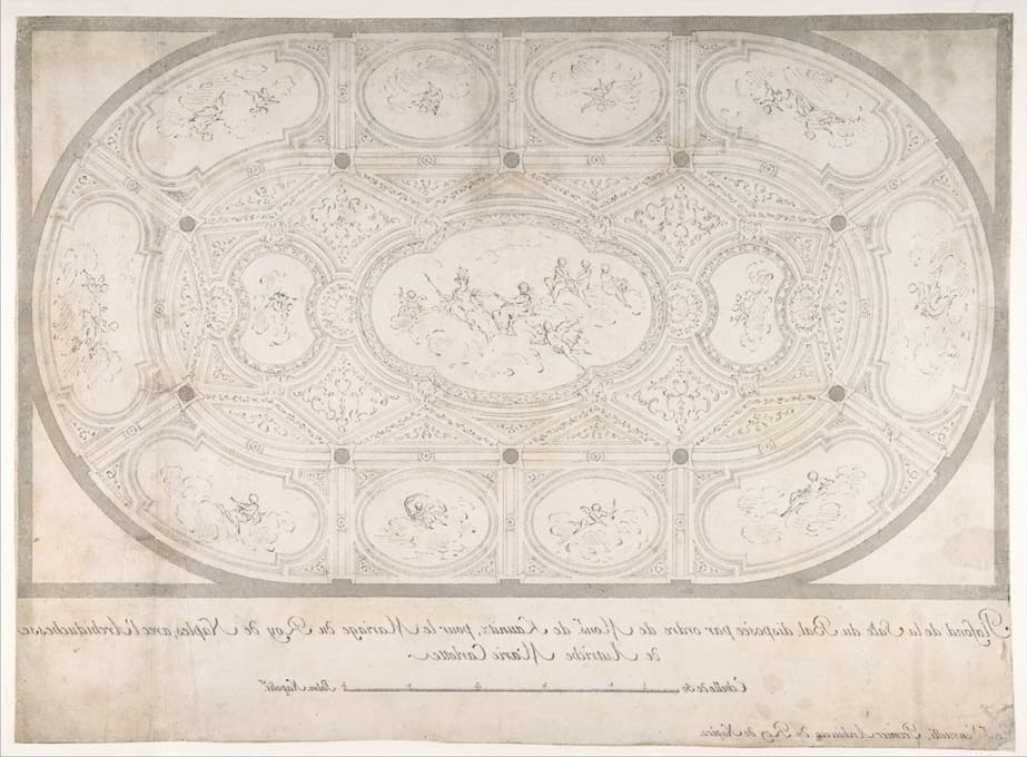 Luigi Vanvitelli - Ceiling of Ballroom decorated for the Marriage of the King of Naples to the Archduchess of Austria