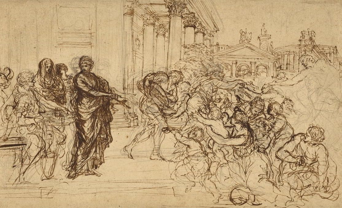 Pietro da Cortona - Saint Cecilia Giving Alms to the Poor