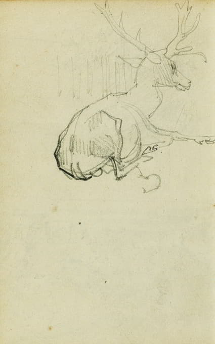 Théodore Géricault - Seated Stag