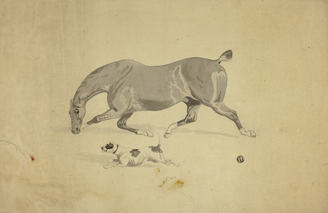 Abraham Cooper - Running Horse and Dog