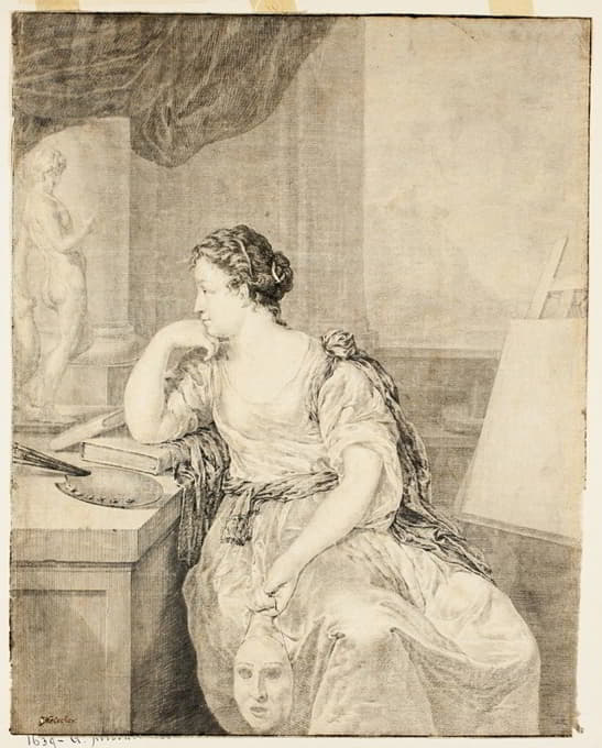 After Caspar Netscher - Portrait of Madame de Poullain