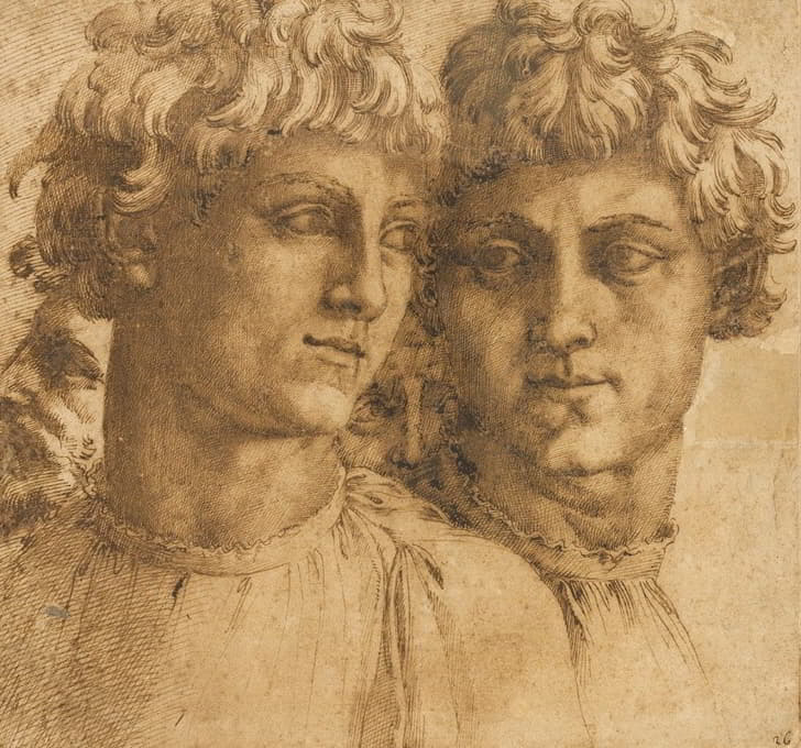 Baccio Bandinelli - Two Studies of the Head of a Youth