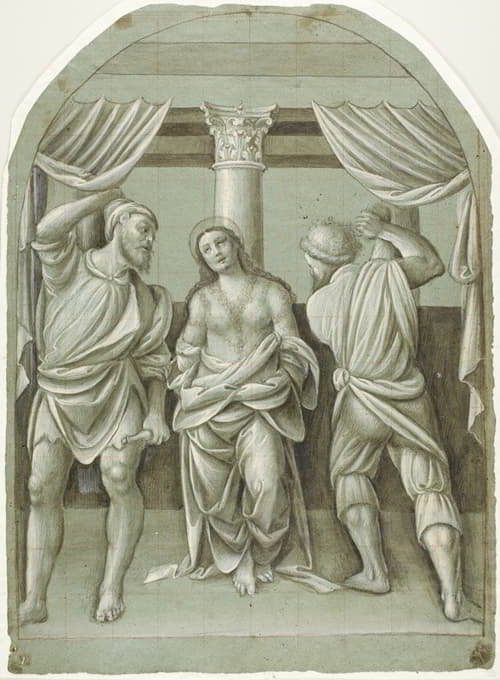Bernardino Lanino - Flagellation of Saint Catherine