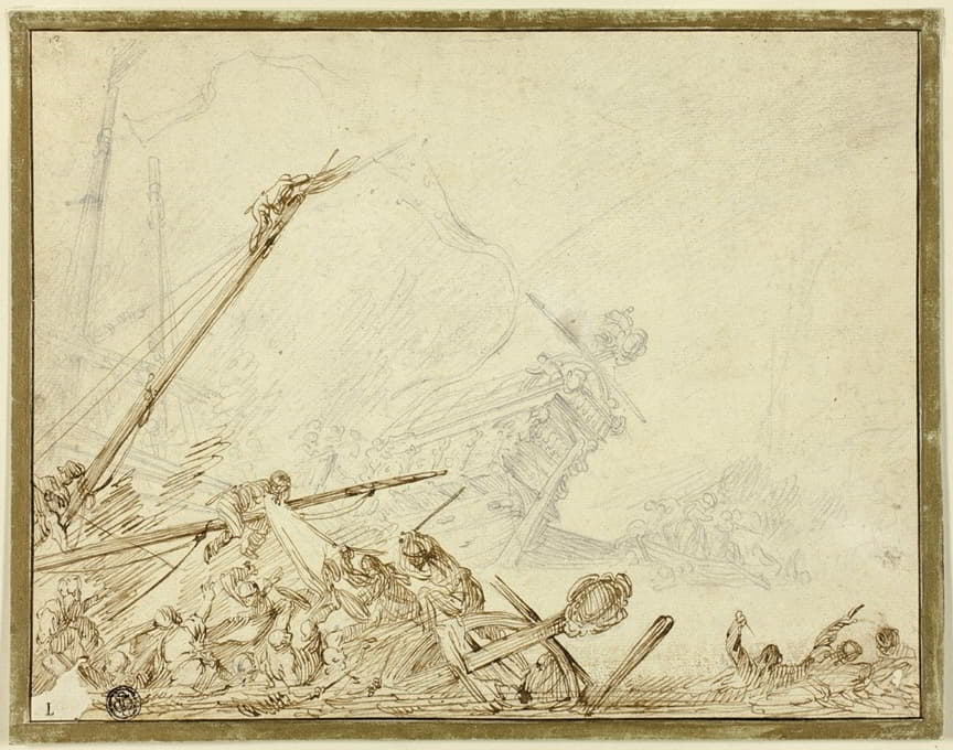 Cornelis De Wael - Shipwreck