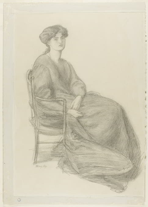 Dante Gabriel Rossetti - Mrs. William Morris Seated in Chair