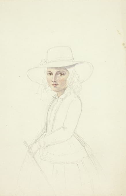 Elizabeth Murray - Portrait of Young Girl with Hat and Crop