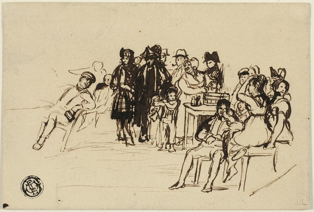 Sir David Wilkie - Study for Right Group