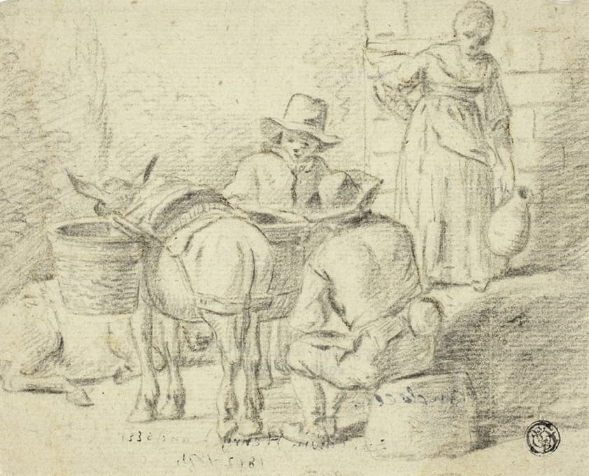 男人和驴子，女人和水罐