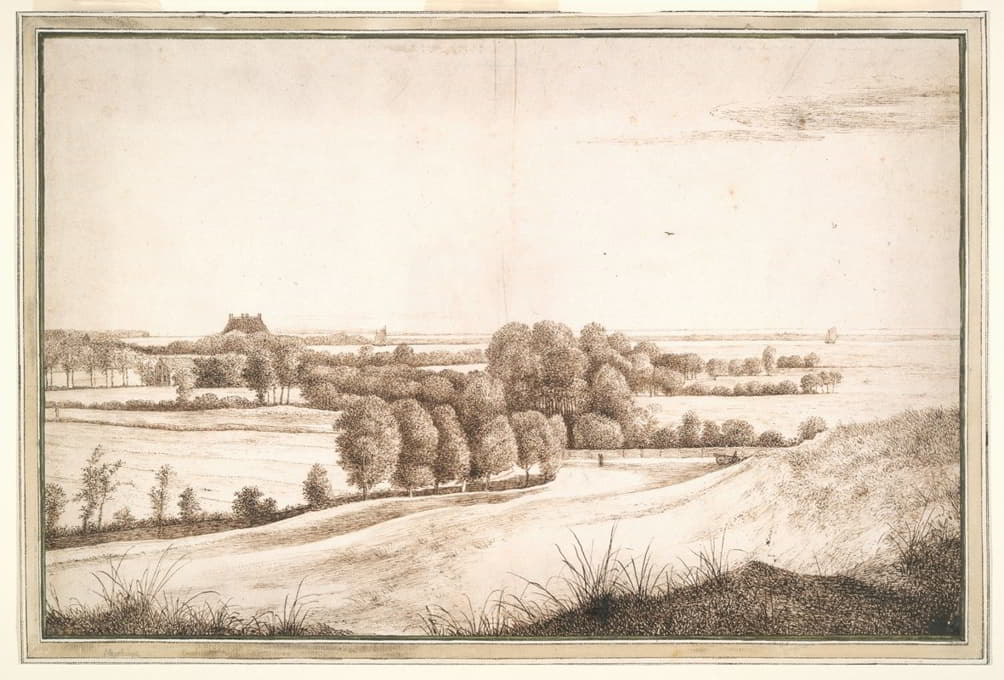 Cornelis Hendricksz. Vroom - Panorama with a Country House before an Inland Sea