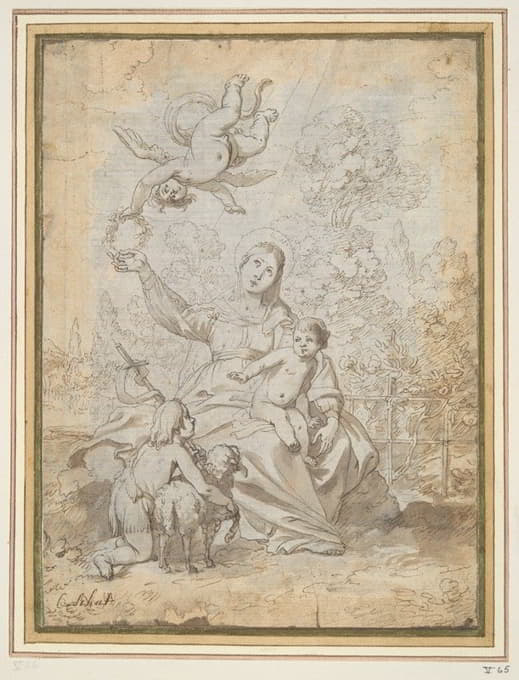 Cornelis Schut - Madonna with St. John the Baptist and Angel