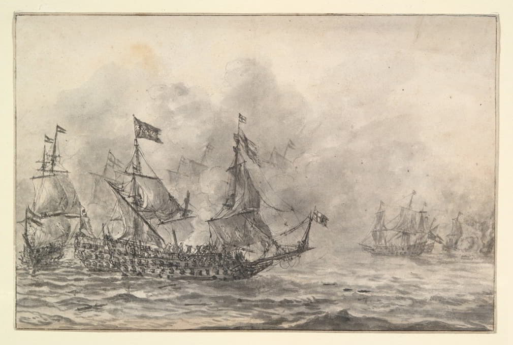 Reinier Nooms - Naval Battle