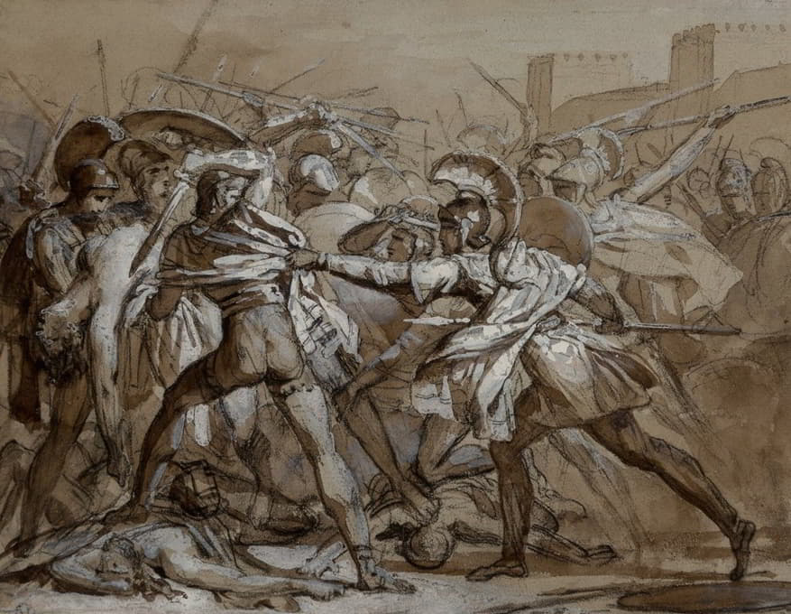 Francesco Hayez - Dispute over the body of Patrocles