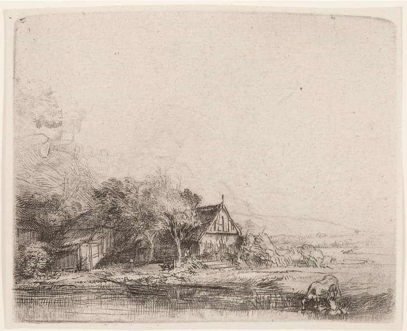 Rembrandt van Rijn - Landscape with cow