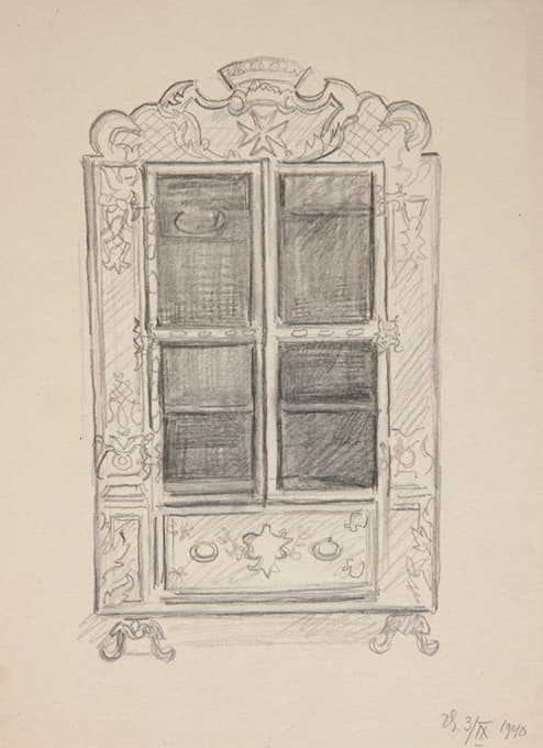 波德霍斯宫殿的巴洛克式衣柜（来自黄色房间的前室）
