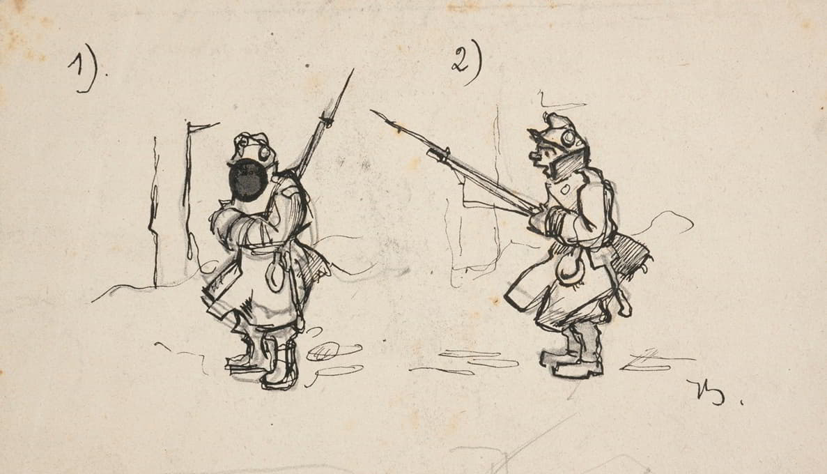 两名奥地利士兵的漫画