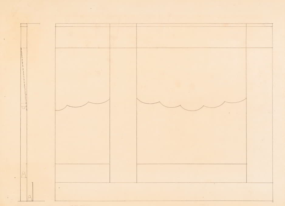 Winold Reiss - Design for unidentified restaurant, possibly Dunhall’s Restaurant, New York, NY. Wall treatment, sketch 3