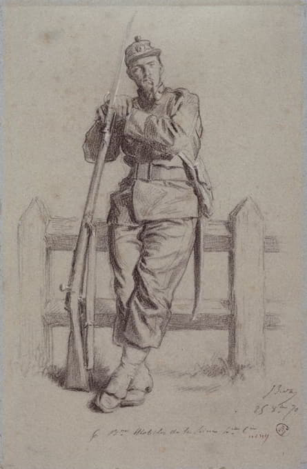 阿尔芒·坦普尔的肖像，穿着运动服。