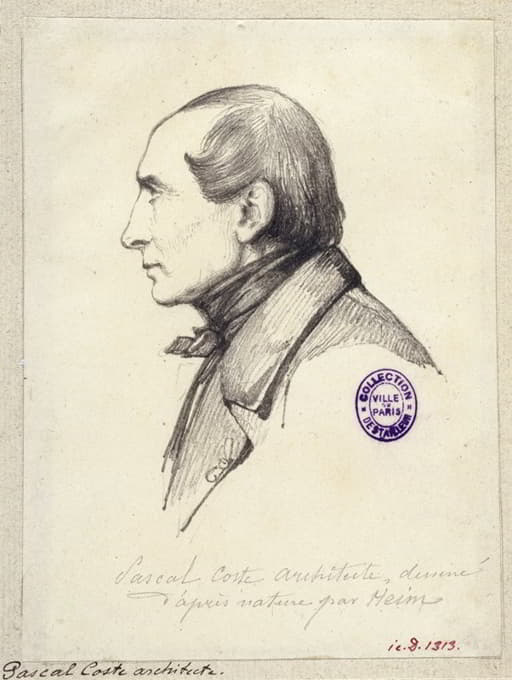 建筑师帕斯卡·科斯特肖像（1787-1879）