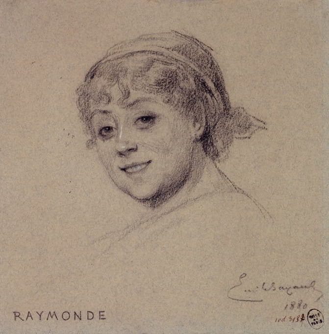 Émile-Antoine Bayard - Portrait de Raymonde, actrice du Palais Royal.