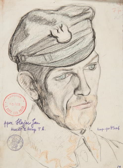Leopold Gottlieb - Portret Jana Hajeca, podporucznika Legionów Polskich