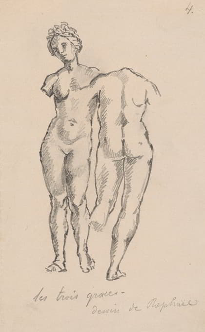 拉斐尔的“三种恩典”绘画。