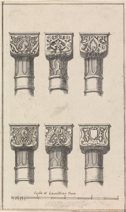 格拉纳达阿拉姆布拉狮子宫的六个柱头