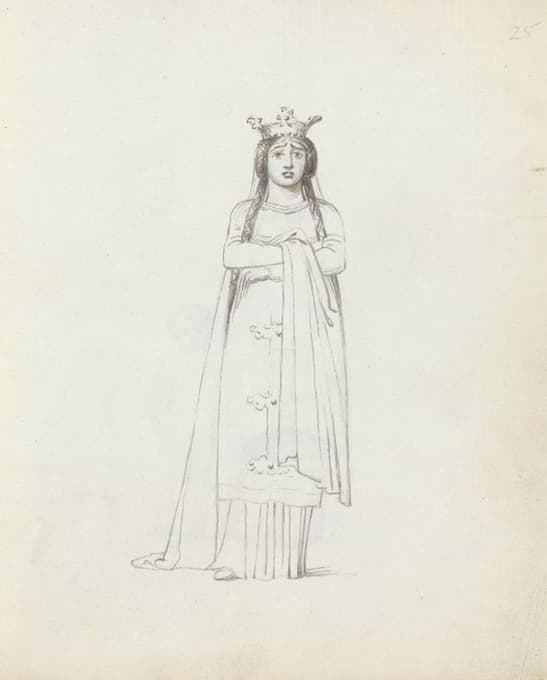 John Flaxman - Mrs. Siddons standing, frontal view with arms folded