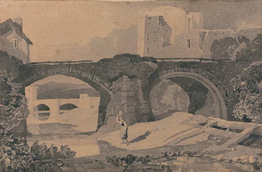 John Sell Cotman - Brecon Bridge