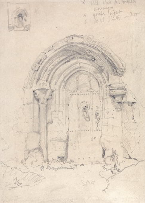 John Sell Cotman - Porch of the Church of Stratton Saint Mary’s, Norfolk