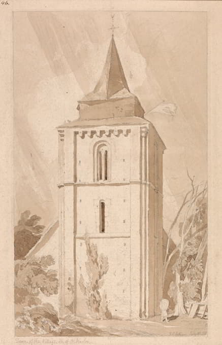 诺曼底圣麦克卢乡村教堂塔