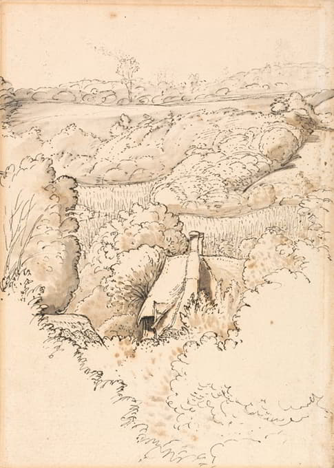 Samuel Palmer - A Cottage among Trees, Shoreham