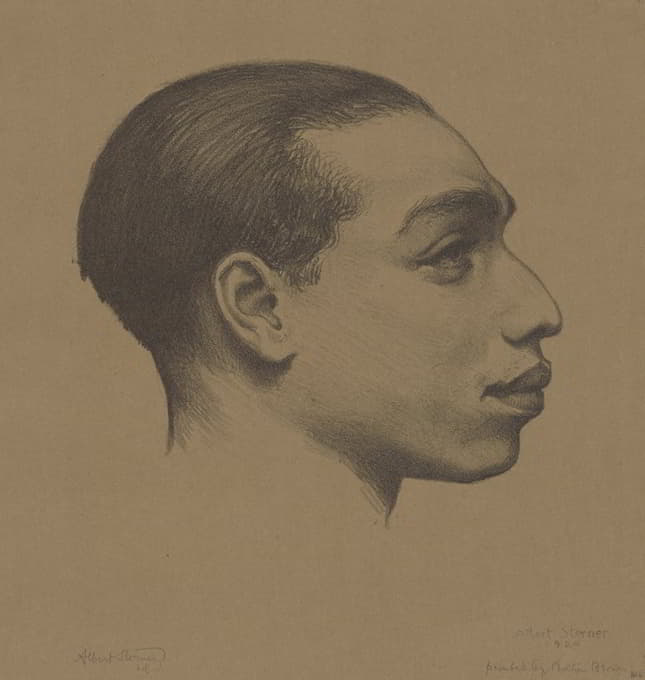 Albert Sterner - Head of a young Negro